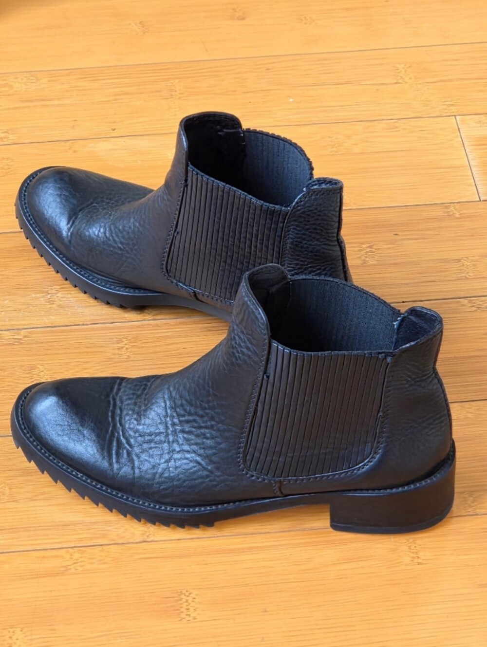 Pedro Garcia Silva Chelsea Boot Spain Black Pebbled Cervo Leather EU 38 US 7.5-8